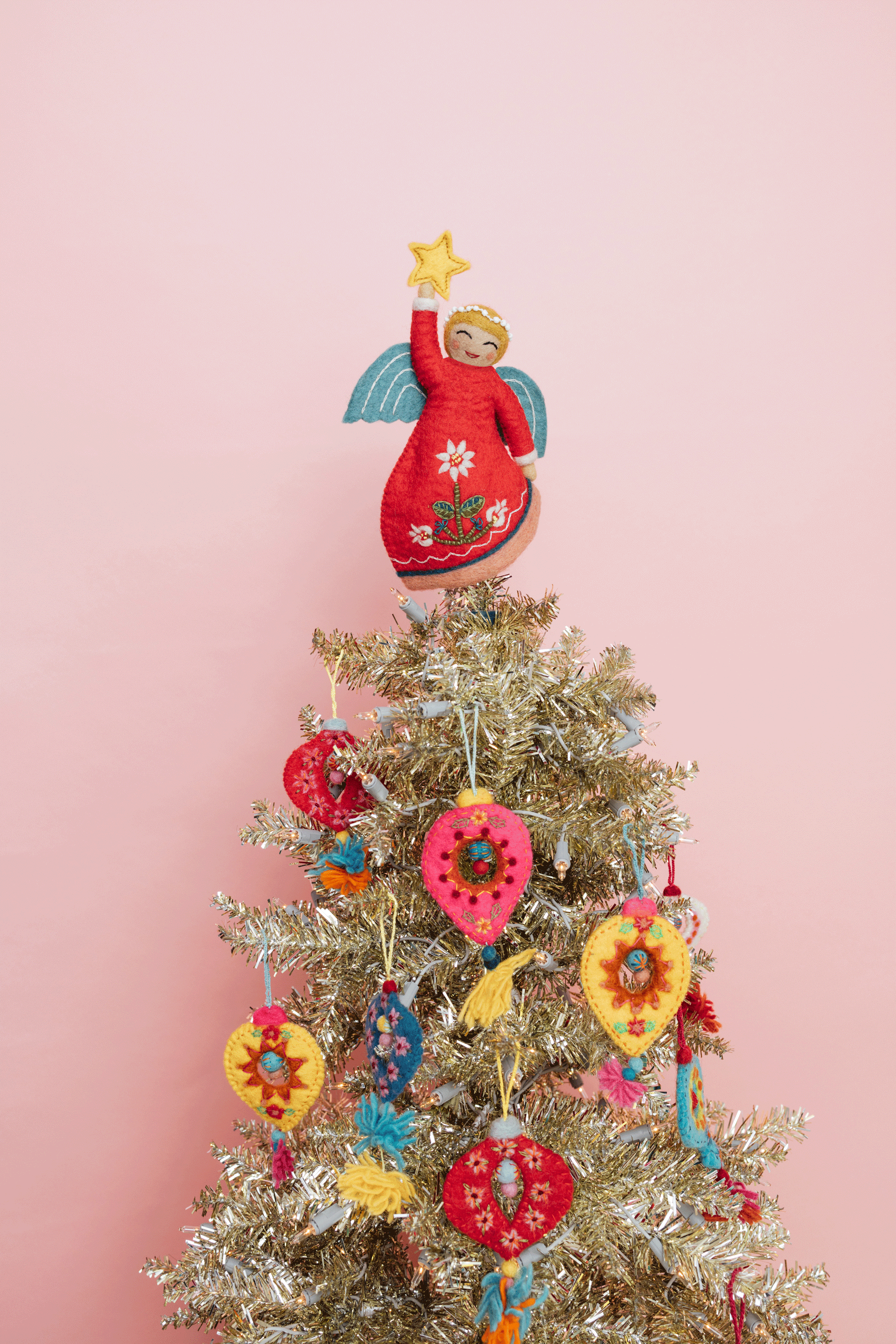 Mini Angel Tree Topper – French Knot Mini Angel Tree Topper – French Knot