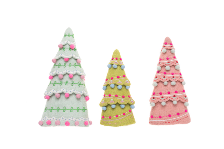 Sugar Plum Tree Set - Candy Colors Set of 3