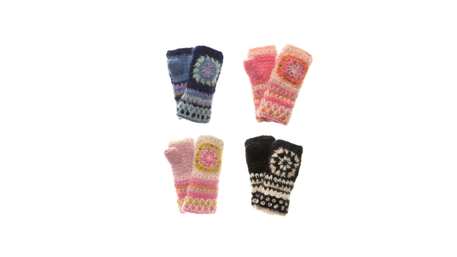 Crochet Hand Warmer - French Knot