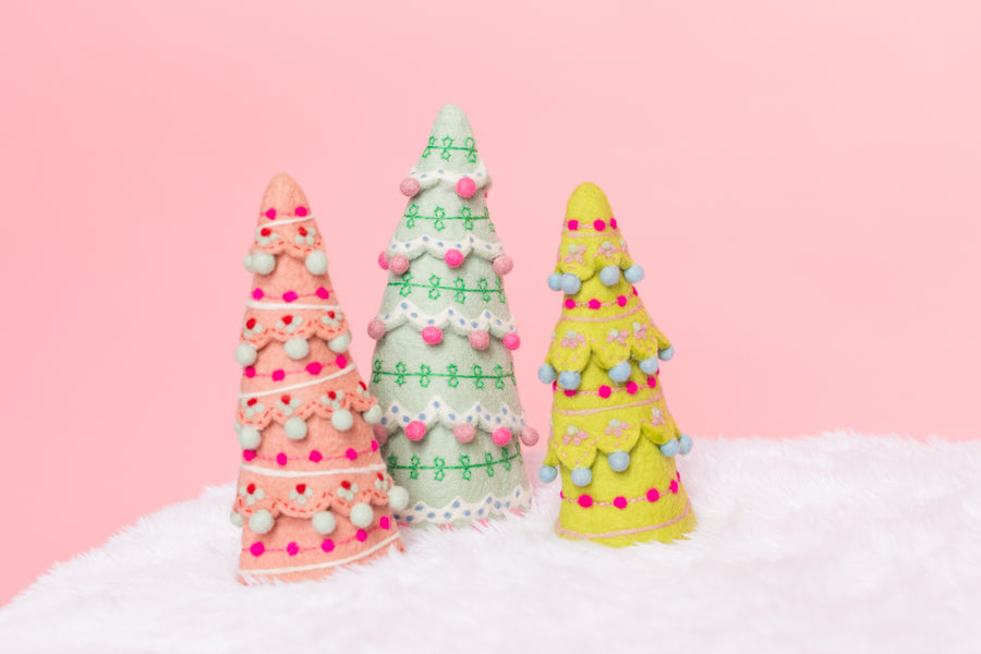 Sugar Plum Tree Set - Candy Colors Set of 3