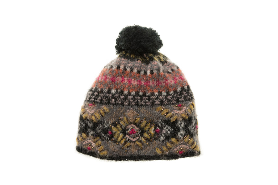Cozy Ethnic Hat - French Knot