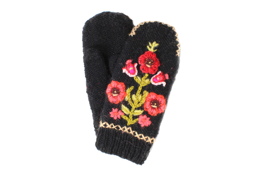 Hazel Mitten - winter hat glove - hand-knit - French Knot