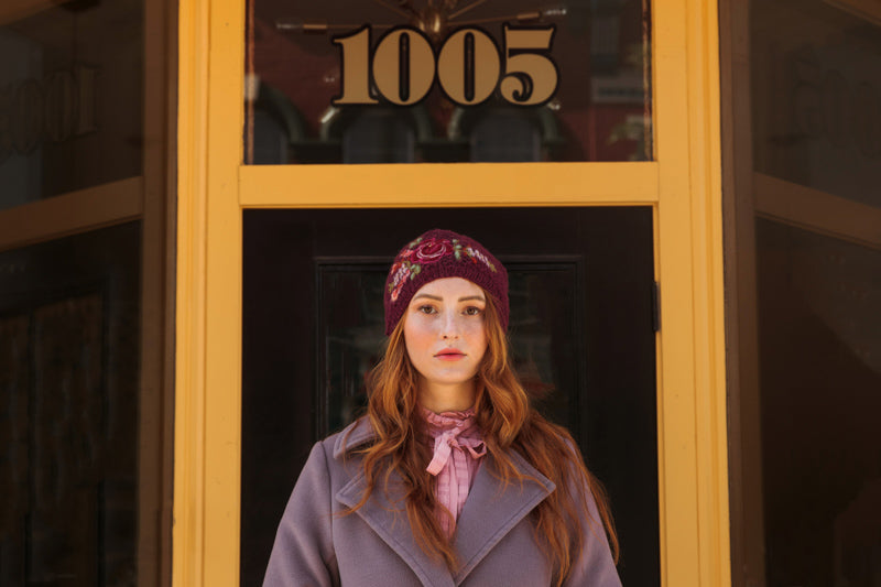 Josephine Cloche Plum French Knot Hat Josephine Cloche – French Knot main image 3