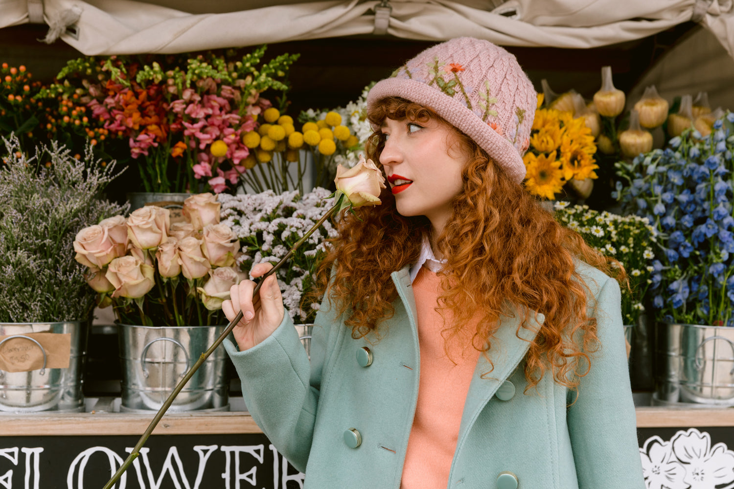 帽子 open sesame club FLEUR LACE BONNET 帽子 open sesame club FLEUR LACE BONNET OPEN SESAME CLUB】Cashmere