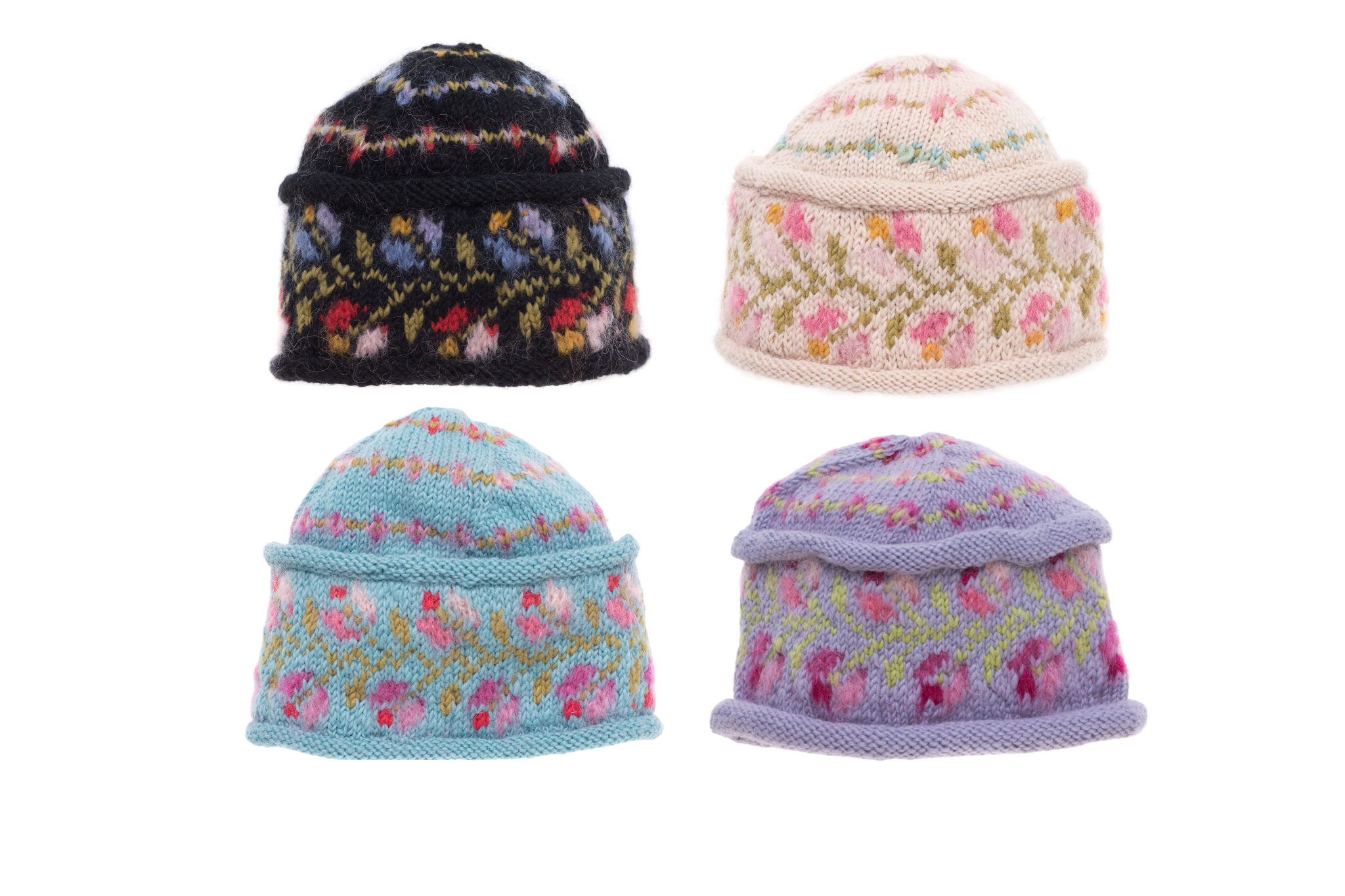 Sundance French Knot Lorelai wool hat Aubrey Beanie - Wool Floral Knit Winter Hat with Two-Tone  main image 4