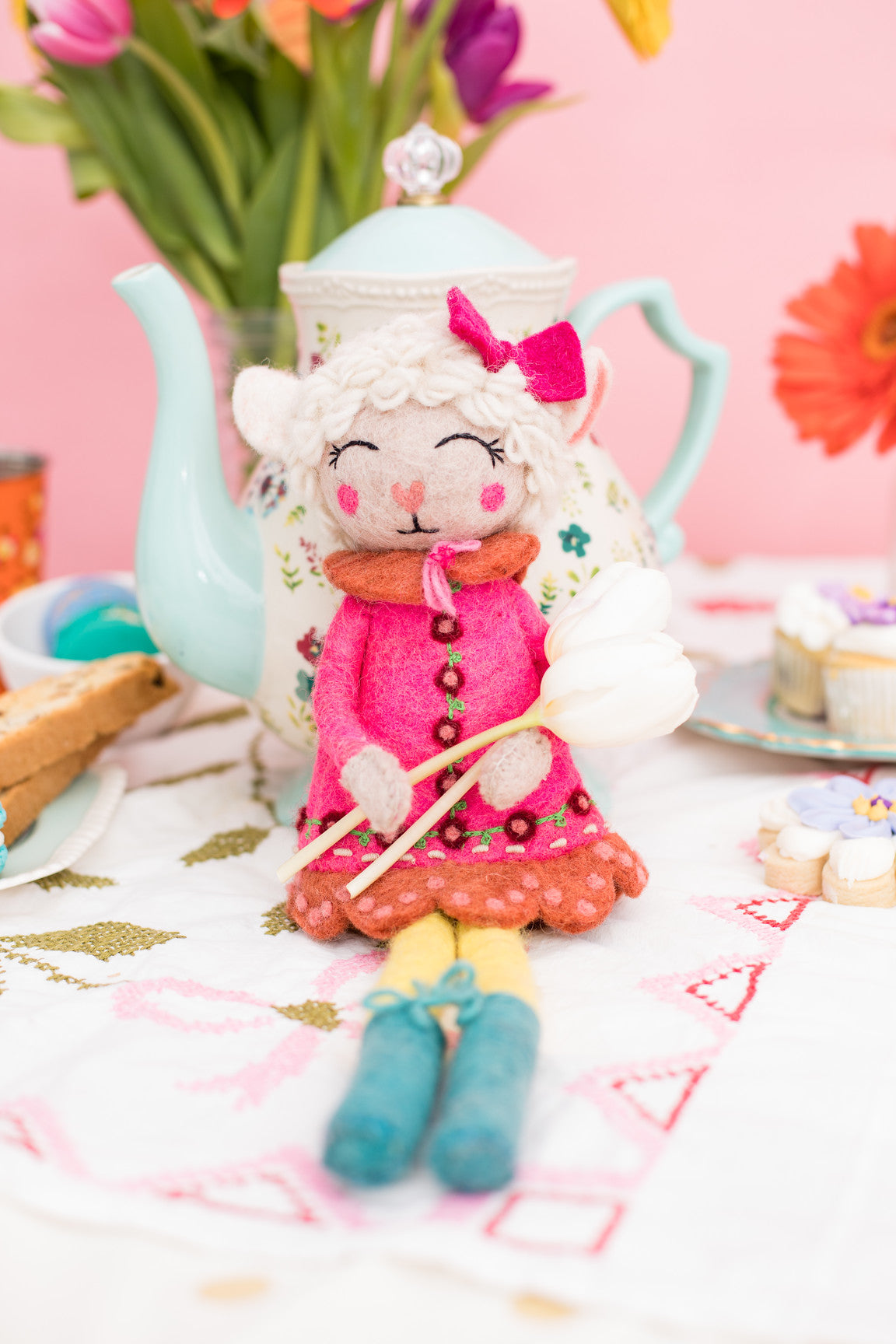 French Knot Animal Friend - Lulu the Lamb