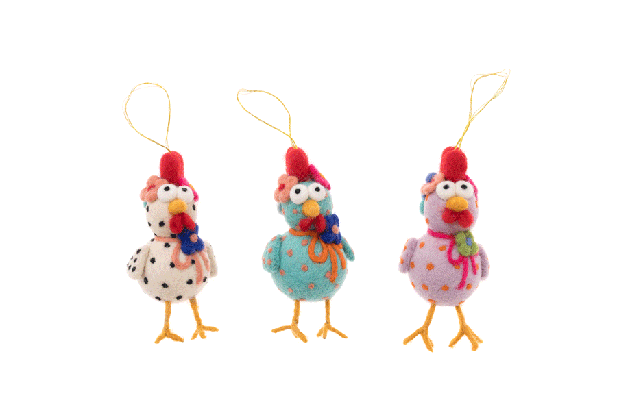 Chicken Ornament (set of 3)