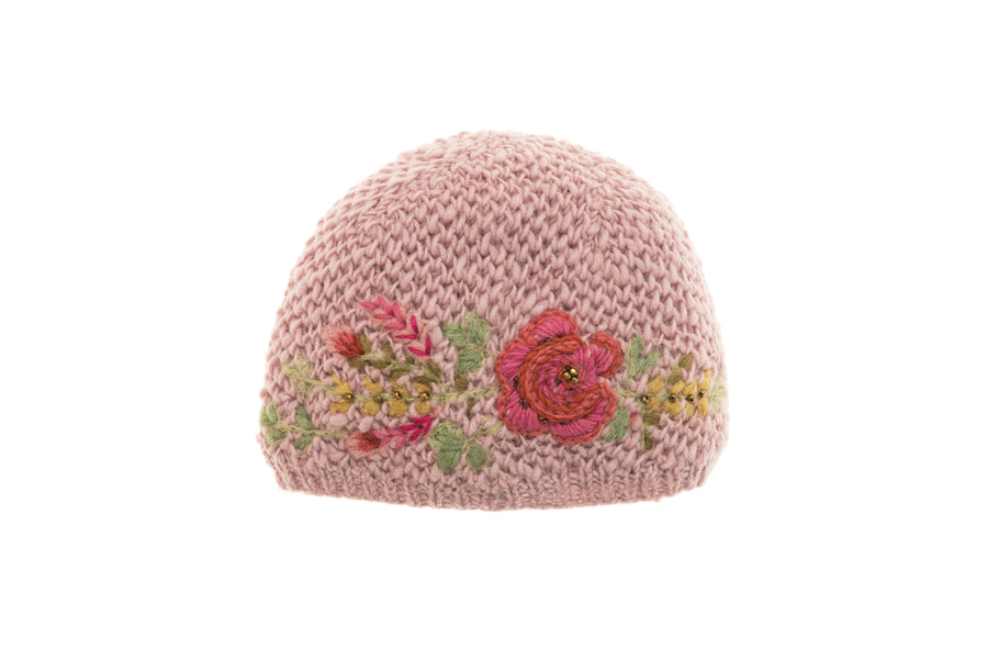 Josephine Cloche - winter hat glove - hand-knit - French Knot