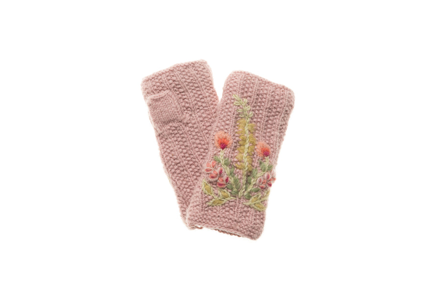 Meadow Hand Warmer - winter hat glove - hand-knit - French Knot