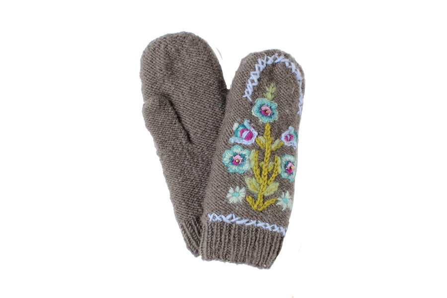 Hazel Mitten - winter hat glove - hand-knit - French Knot