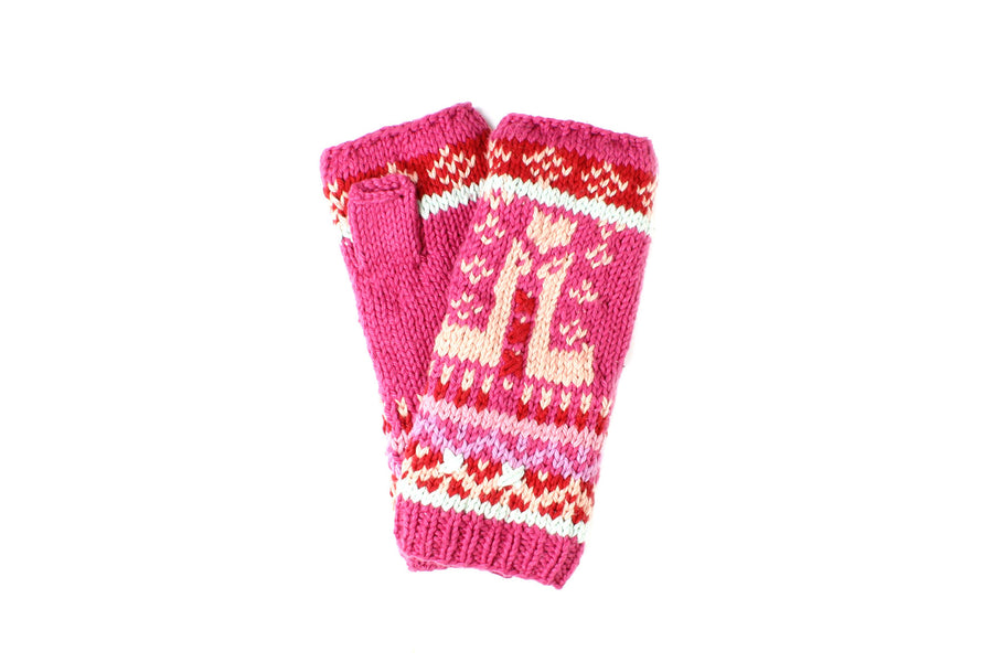 Llama Hand Warmers - French Knot