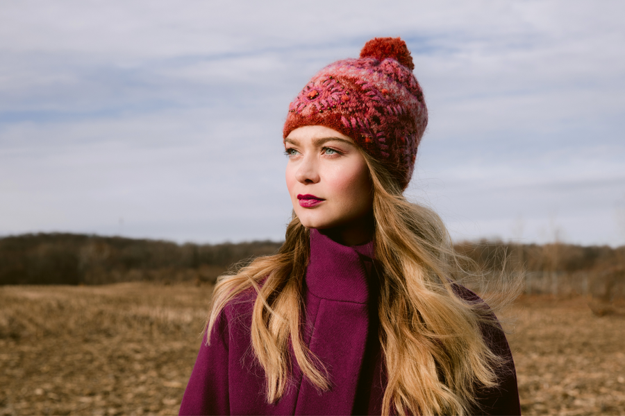 Cozy Ethnic Hat - French Knot