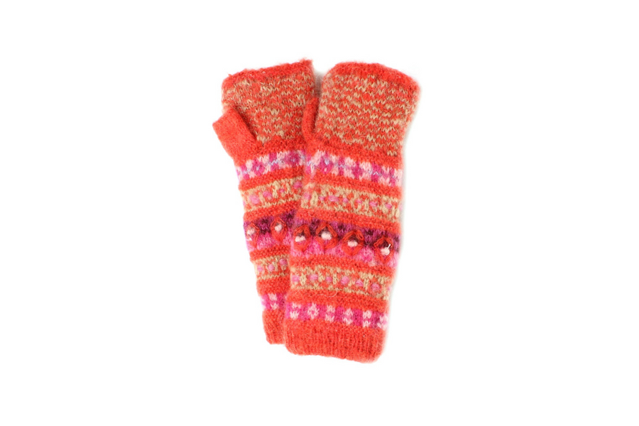Iris Hand Warmers - French Knot