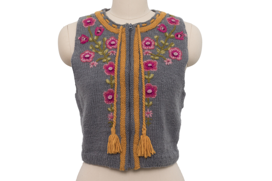 Vera Cropped Vest - French Knot