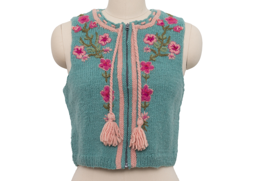 Vera Cropped Vest - French Knot